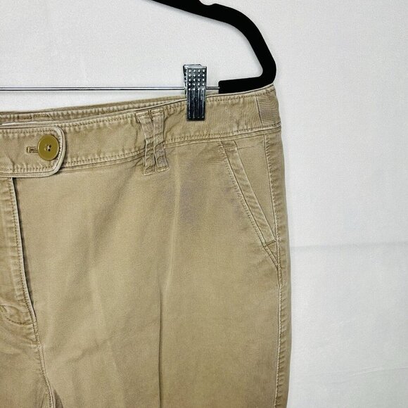 Talbots Women's Capri Dark Khaki Chinos Stretch Size 18 (36 x 24.5) High-Rise - Picture 6 of 9